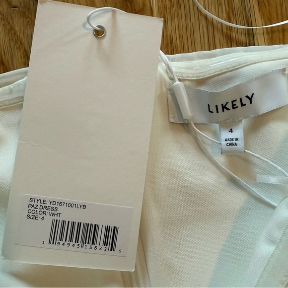 NWT New Likely Paz Mini Dress in White Sz 4 - Picture 5 of 7